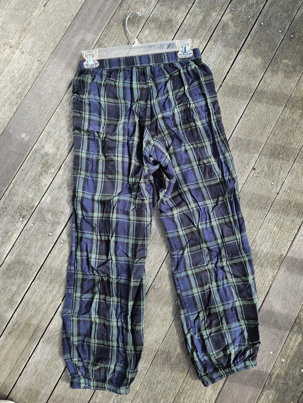 J. Crew Womens Green & Navy Plaid Lounge Pants - Size XxS